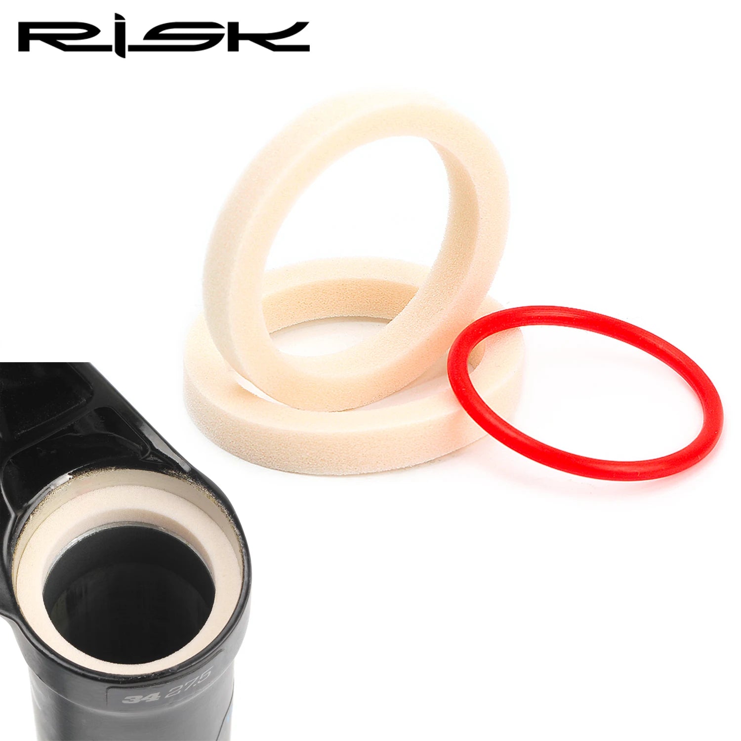 RISK Bicycle Fork Sponge Ring Oil Sealed Foam 32/34/35/36mm