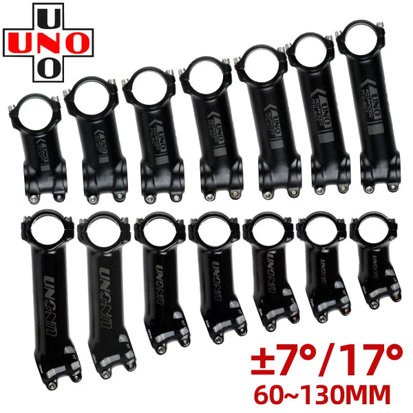 UNO Ultralight Bike Stem 7/17 Degrees 31.8mm 60 -130mm 6061 7050 Aluminum Alloy