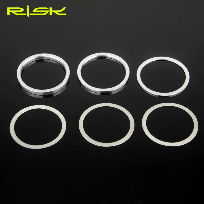 6pcs Bicycle Fork Washer 0.3/1/2/3mm Spacer