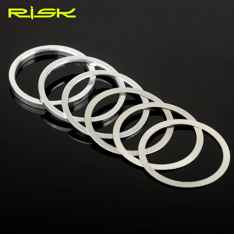 6pcs Bicycle Fork Washer 0.3/1/2/3mm Spacer