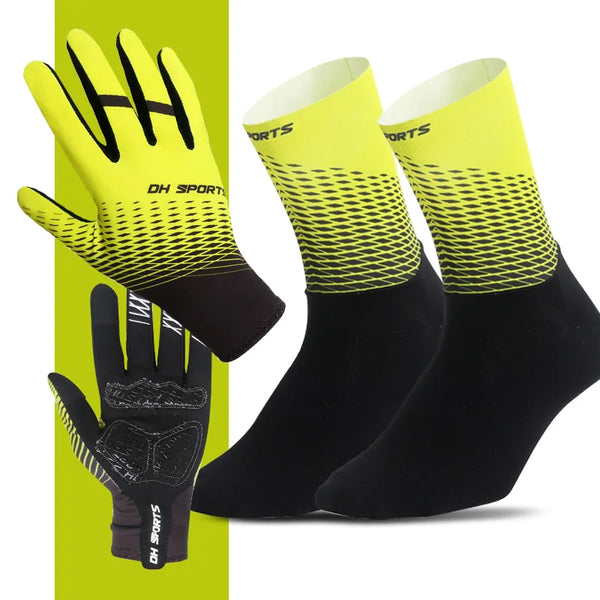 Full Finger Cycling Gloves Cycling Socks Men Women