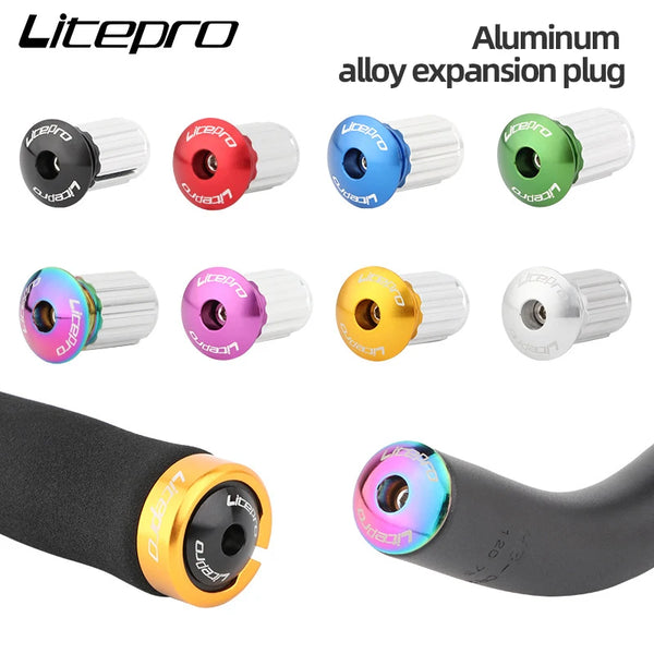 LP litepro Bicycle Grip Handlebar End Plug Cap Aluminum Alloy