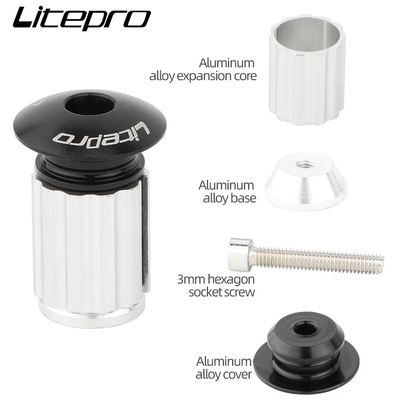 LP litepro Bicycle Grip Handlebar End Plug Cap Aluminum Alloy