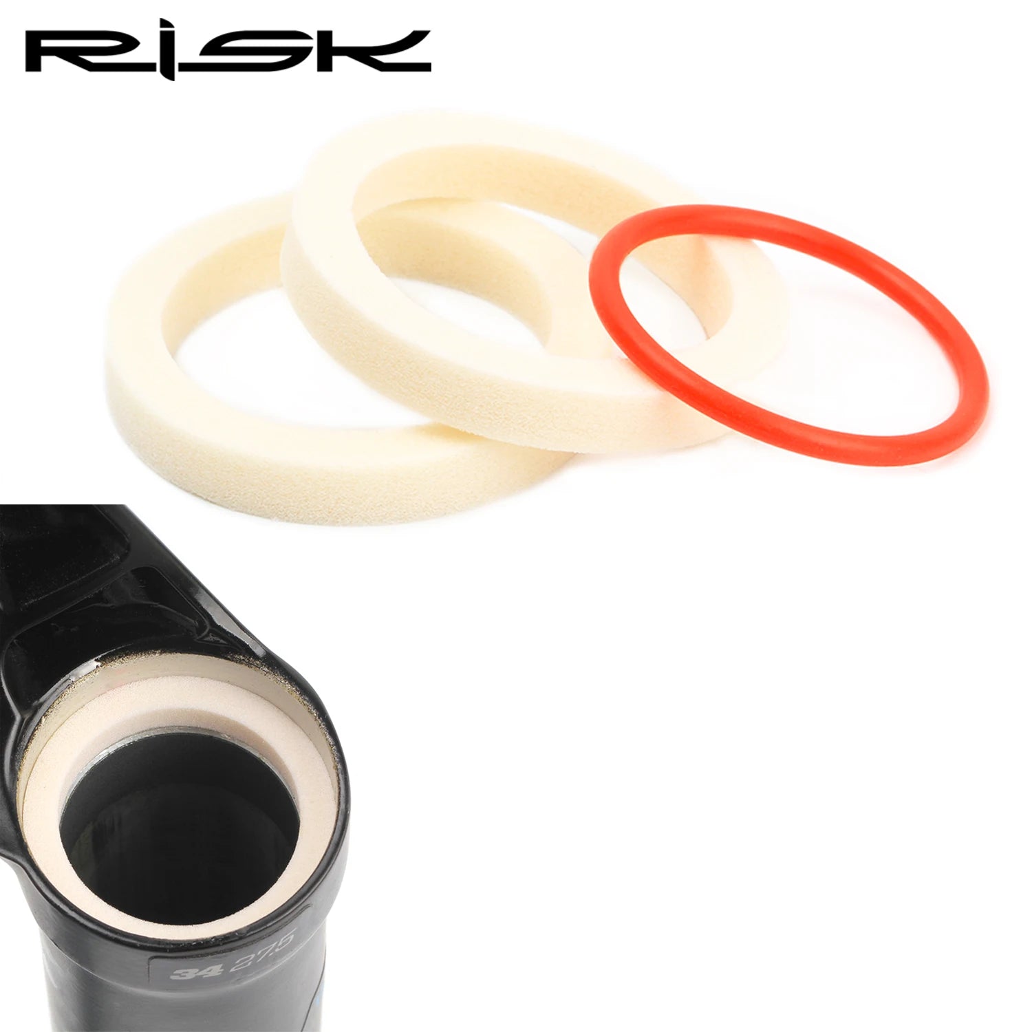 RISK Bicycle Fork Sponge Ring Oil Sealed Foam 32/34/35/36mm