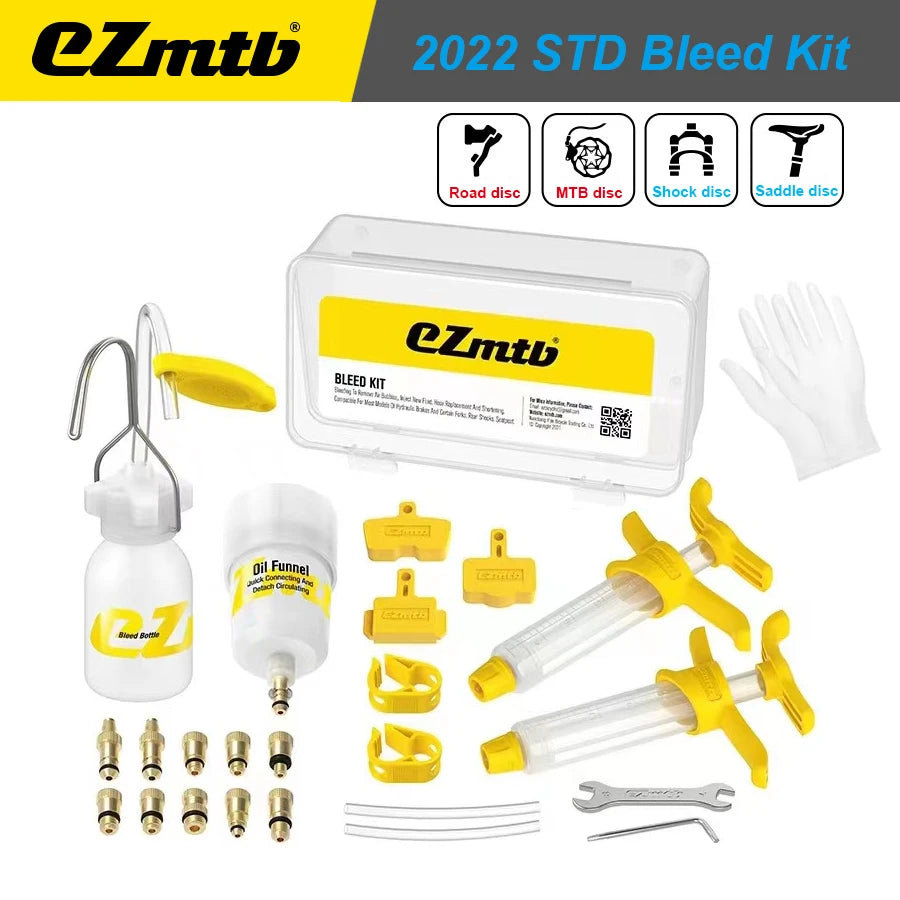 Ezmtb 2022 STD Bicycle Hydraulic Disc Brake Oil Bleed Kit Tools