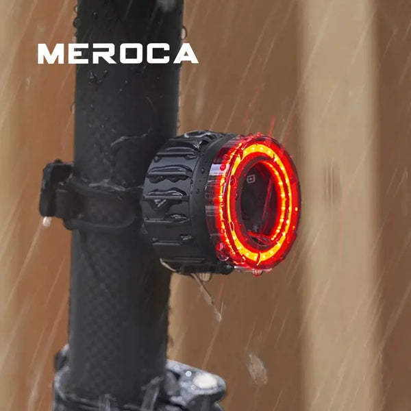 MEROCA Bicycle Rear Light USB Charging Brake Sensor Tail Light