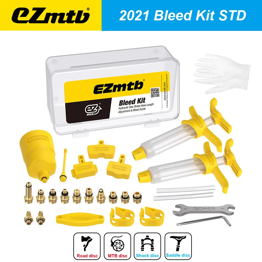 Ezmtb 2022 STD Bicycle Hydraulic Disc Brake Oil Bleed Kit Tools