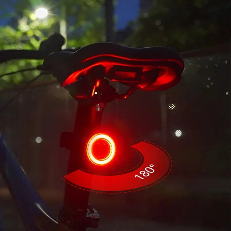 MEROCA Bicycle Rear Light USB Charging Brake Sensor Tail Light