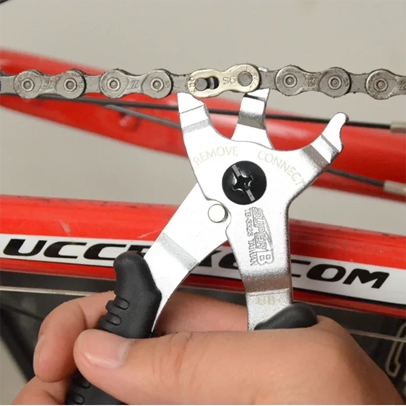 Multifunctional SUPER B TB-3323 Bike Tool 2 in 1 Chain Magic Button Clamp Remover and Connect Pliers