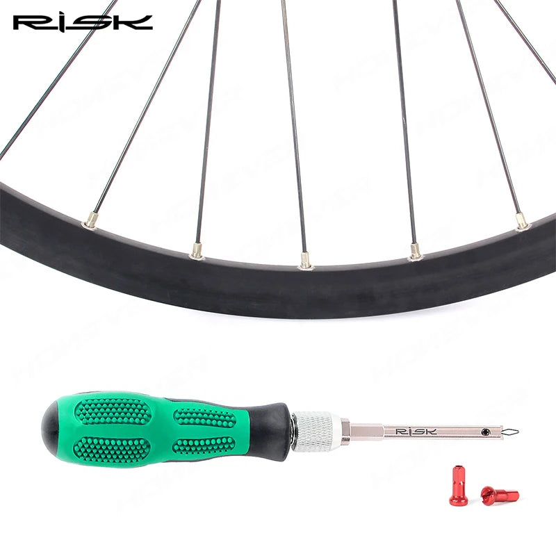 RISK Bicycle Rim Spoke Screwdriver Wheel Ring Nipple Cap Removal Installation Wrench Repair Tool