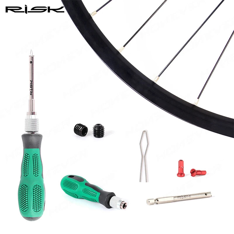 RISK Bicycle Rim Spoke Screwdriver Wheel Ring Nipple Cap Removal Installation Wrench Repair Tool