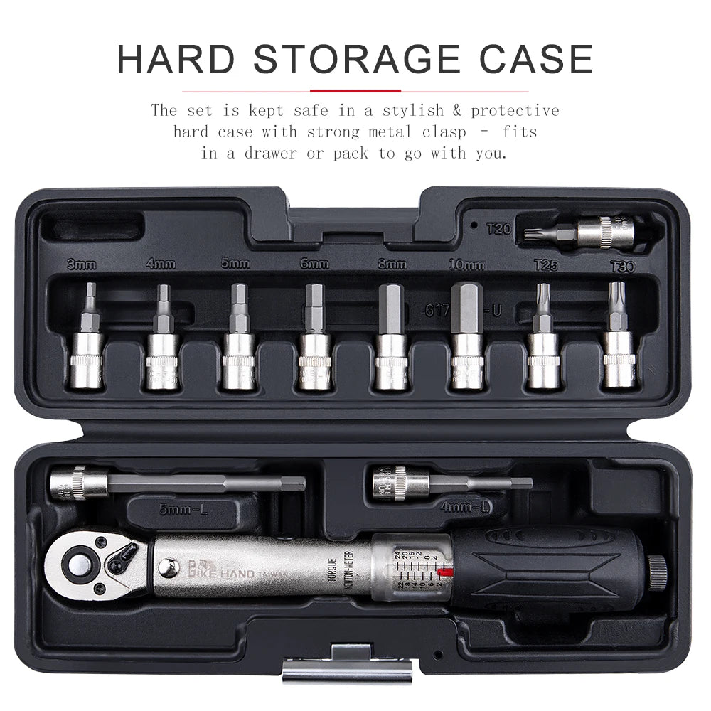 Bike Hand Bicycle Repair Tools Torque Wrench Set YC-617-2ST