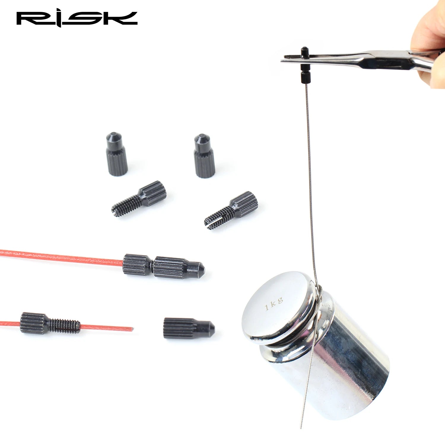 RISK Bicycle Derailleur Shift Brake Tool-free Inner Cable End Cap Aluminium Alloy